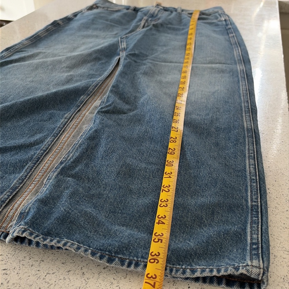 Madewell The Riley Denim Midi Skirt size 27 NWOT - Picture 3 of 7